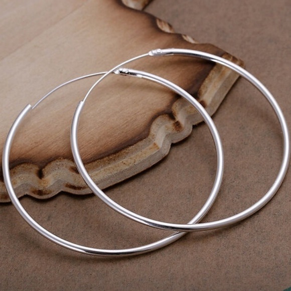 Jewelry - NWT STERLING SILVER HOOP EARRINGS
